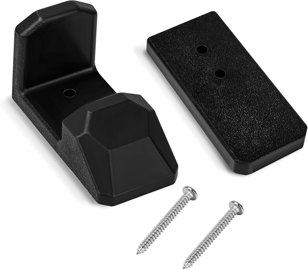 Pontoon Boat Floor-Mounted Gate Stopper for Secure Door Positioning, Black