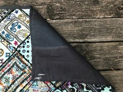 Blue patchwork mirror wall tapestry sindhi india pakistan 26″x54″