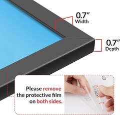 12×36 Picture Frame 2-Pk, Black Poster Frame For Vertical Or Horizontal Display