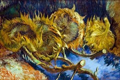 Vincent Van Gogh Four Sunflowers Gone to Seed Van Gogh Wall Art Impressionist Pa