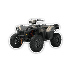 ATV 4-Wheeler Decal 4 inch Vinyl Waterproof Sticker Outdoors Camping Quad