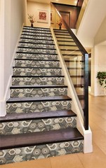3D Geometric Pattern 2 Tile Marble Stair Risers Decoration Vinyl Wallpaper Mural