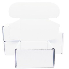 4x3x2 Inches White Corrugated Cardboard Shipping Boxes Small Mailer Boxes for…