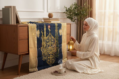 Ramadan Tapestry Eid Mubarak Tapestry Wall Art Decor for Any Room 80″ x 60″