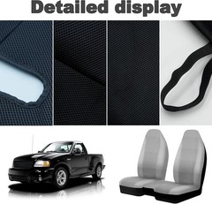ESMING 2Pcs 60/40 Cloth High Back Bench Seat Cover for Ford Ranger XLT 1998 1…