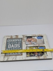 Grandpa 4″ x 6″ Rustic Dual Picture Frame Grandpas Are Dads Without Rules New