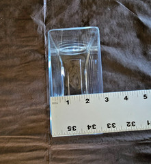 VASE CLEAR GLASS RECTANGULAR 6 BY 4 BY 3 INCHES