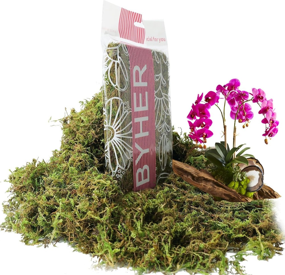 4 OZ Fake Moss for Potted Plants, Artificial Green Moss for Crafts Faux Moss for