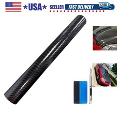 6D High Gloss Black Carbon Fiber Vinyl Wrap Roll with Air Release – Outdoor R…