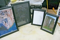 Vintage-Photo/Picture frames-Black-Set of 4-2 8×10 and 2 5×7-Hang or Stand