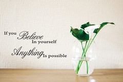 If You Believe in Yourself Anything is Possible Removable Wall Quotes Arts decal