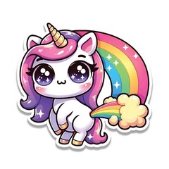Rainbow Unicorn Sticker Decal