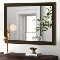 CULER Rustic Wood Wall Mirror for Bathroom,Rectangle Large 30 X 40 Inch Hanging