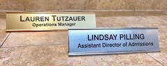 NAME PLATE OFFICE ENGRAVED DOOR/WALL PERSONALIZED 2X8, 2X10, 2X12