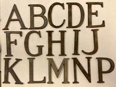 Metal Letters and Numbers 2 1/4 inch long Roman Font price per letter *