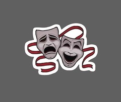 Theatre Sticker Comedy Tragedy Waterproof – Buy Any 4 For $1.75 Each Storewide!