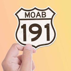 Moab Utah Highway 191 Road Sign Sticker – Arches National Park Decal for Laptop