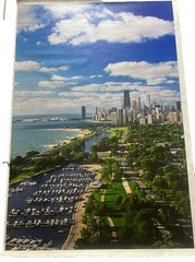 Beautiful Chicago Skyline City Photograph On Canvas HUGE. 43” X 63” Image