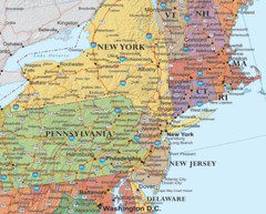 United States Map Poster Classic Premier USA US Wall Poster Decor