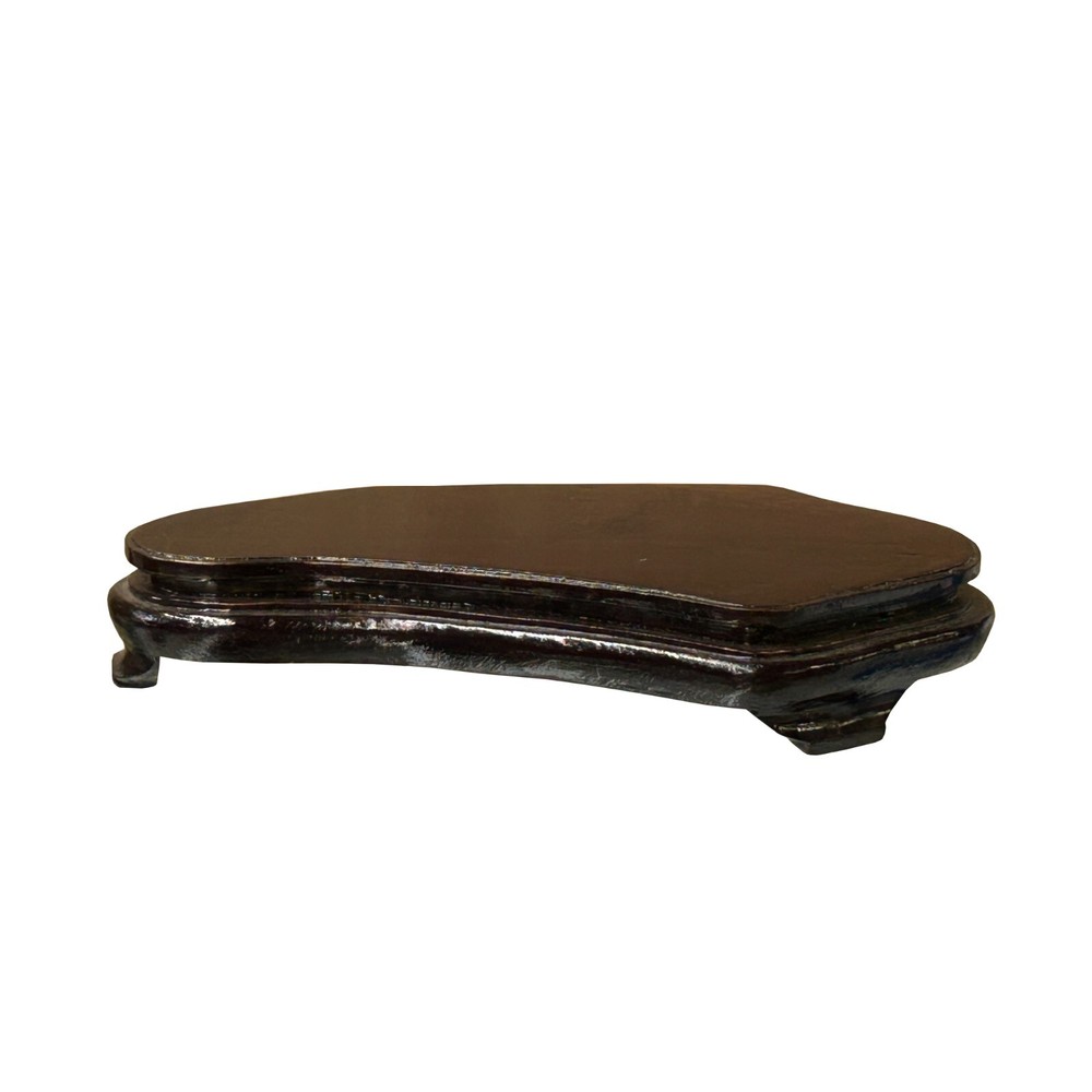 8″ Dark Brown Wood Irregular Shape Display Stand Riser Easel ws4131