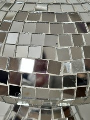 Mushroom Silver Disco Mosaic Tabletop Decor Extra Celestial