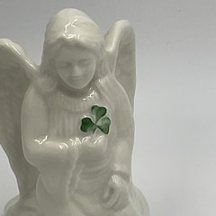 BELLEEK «Angel of Protection» Fine Porcelain 3.75″ Figurine from Ireland LN