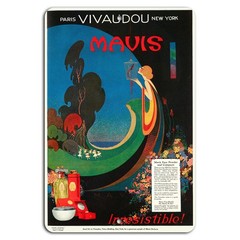 Vintage Art Deco Sign BanginPrints Mavis Perfume Aluminum Rectangle