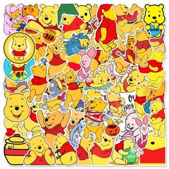 50pc Waterproof Vinyl Stickers Winnie the Pooh Luggage Phone Laptop Water Bottle