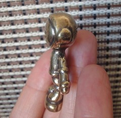 Old Solid Brass Cute Robot Statue Collection Figurine for Home Decor
