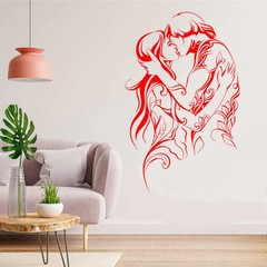 Love Couple Kiss Vinyl Wall Decal Couple Couple Adult Home Room Bedroom Sticker