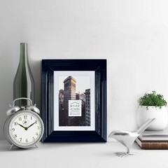 PRINZ Midtown High Gloss 4×6″ Molded Modern Picture Frame, Dark Blue Midnight