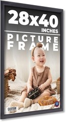 28×40 Frame Black Passaggi Solid Wood Picture Frame Width 1.5 Inches | Interior