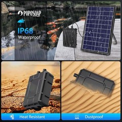 POPOSOAP 2600mAh Battery Backup for Solar Fountain Pump, 14.8V-16.8V Battery …