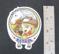 Horse Girl USA 2003 Y2K ODM Brand Imports Prism Holo Girl Power Vending Sticker