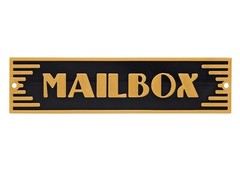 Plastic Mailbox Mail Box Art Deco Style Sign Office or Home Décor Wall Plaque