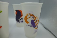Starbucks Halloween Reusable Cold Cups Set of 6 16oz Tumblers Ravens Spooky B2