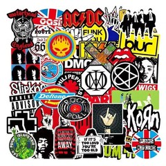 US 100PCS Rock Band Stickers Lot Punk Music Heavy Metal Bands Sticker Decal