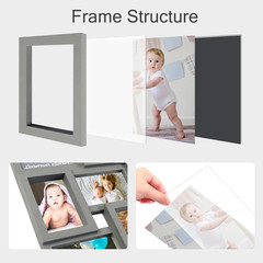 Grey 24-Opening 4×6 Collage Frame for Family Photos & Wall Decor