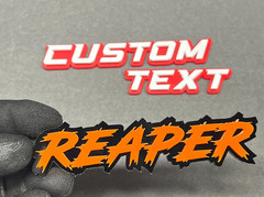 Custom Acrylic Lazer-Cut Car Emblem Badge MULTI COLOR Customized Text Names.