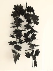 Halloween Artificial Maple Leaf Lifelike For Decorating Home/wall Black