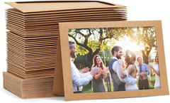 48-Pack Brown Card Stock Photo Frame Cards – 4.75 X 6.8 in Kraft Paper with Enve