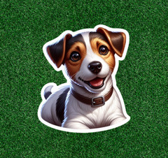 Cute Jack Russell Terrier dog vinyl sticker decal – many sizes available