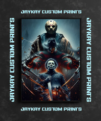 Horror Movies Poster Jason Freddy Michael Myers Print – No Frame