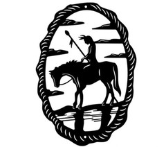 New End Of The Trail Native American Metal Wall Decor
