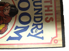 Wallace Berrie sign vintage 1970’s This Laundry Room has all the latest dirt