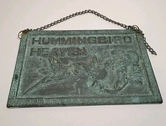 Brass Hummingbird Plaque