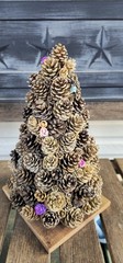 Pine Cone Tree Tabletop/Centerpiece 12 In. Tall Handcrafted
