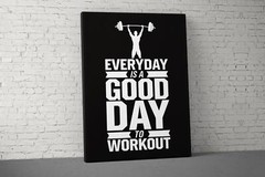 Motivational Workout Wall Art – Fitness Inspirational Canvas for Home Gym Decor