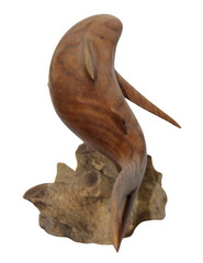 LG Hand Carved Wood Ocean MACO Shark Parasite Wood Coral Nautical Decor CLEARANC