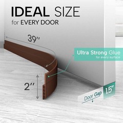 Under Door Sweep Weather Stripping Door Draft Stopper Blocker Strong Adhesive US